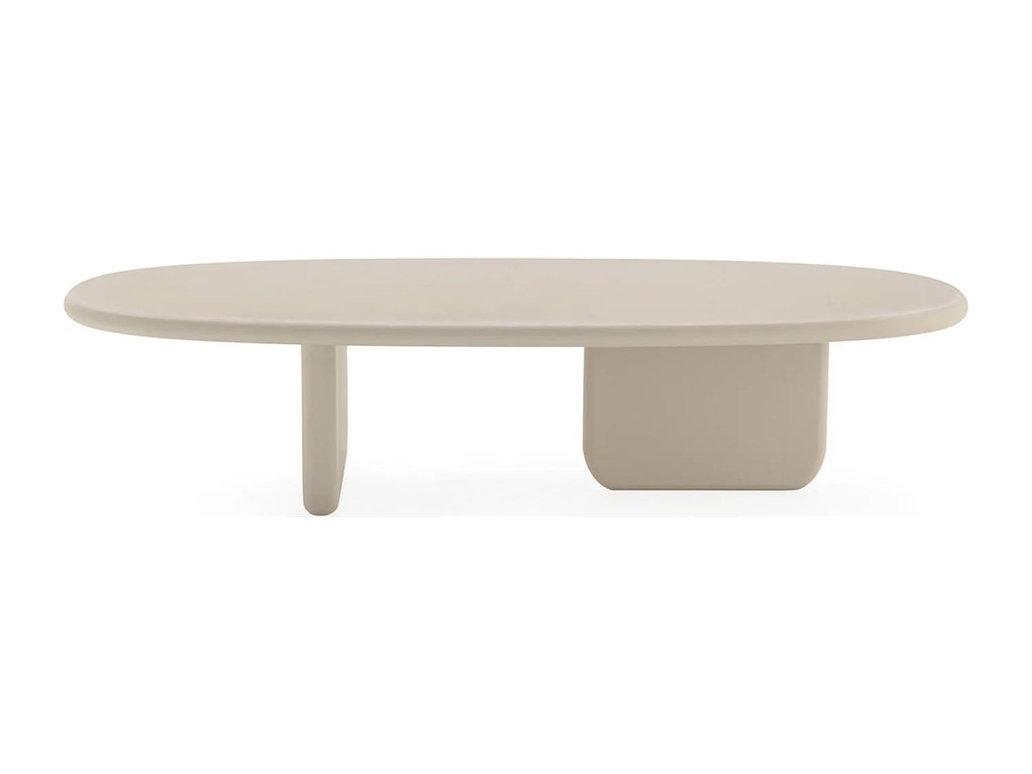 Table basse taupe design effet pierre pour salon contemporain