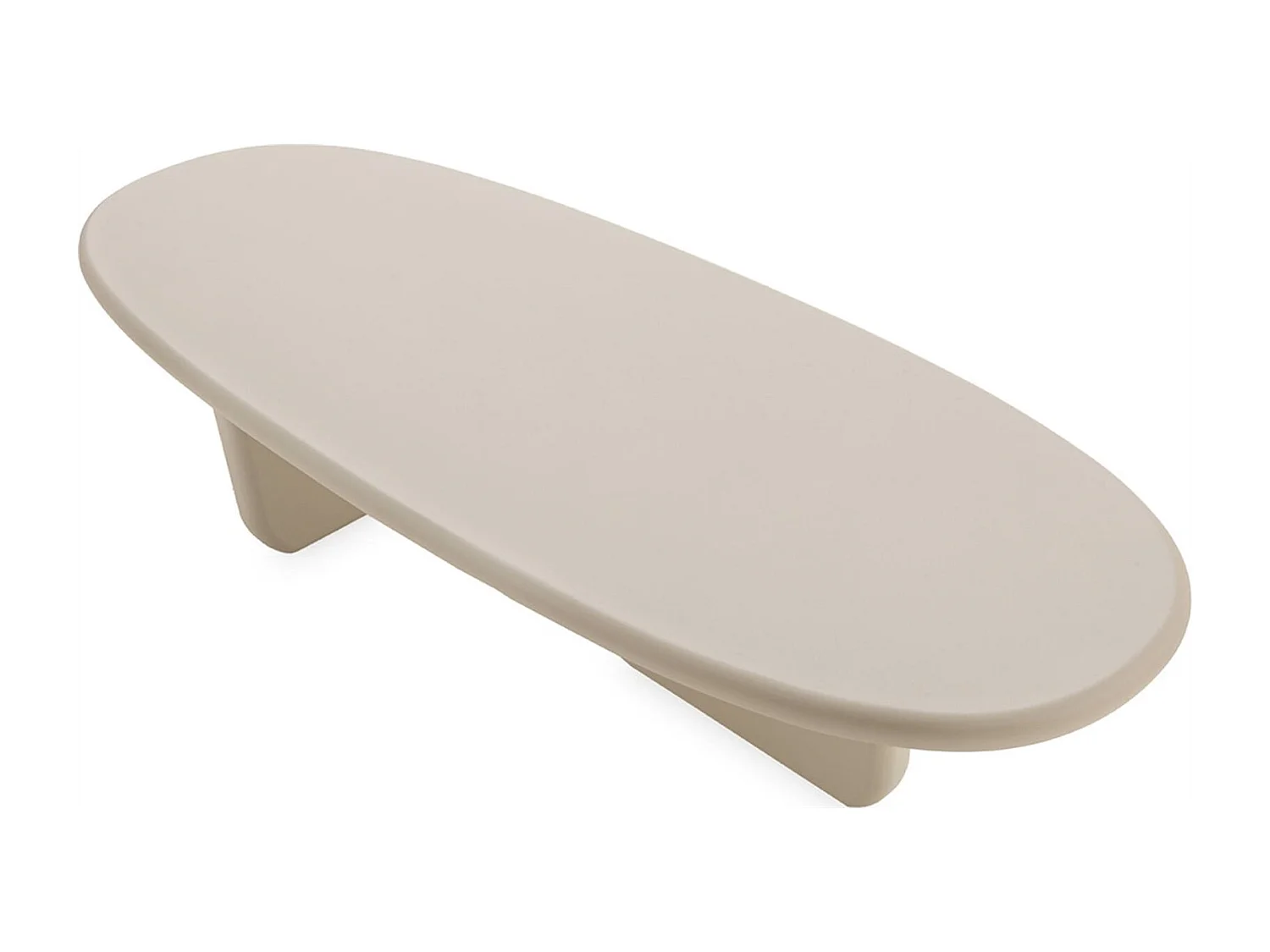 Table basse taupe design effet pierre pour salon contemporain