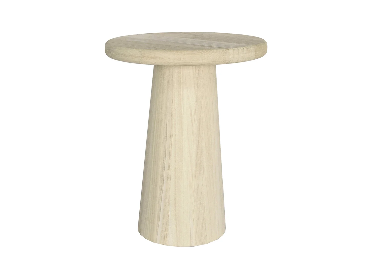 Table basse ronde en bois naturel paulownia design épuré