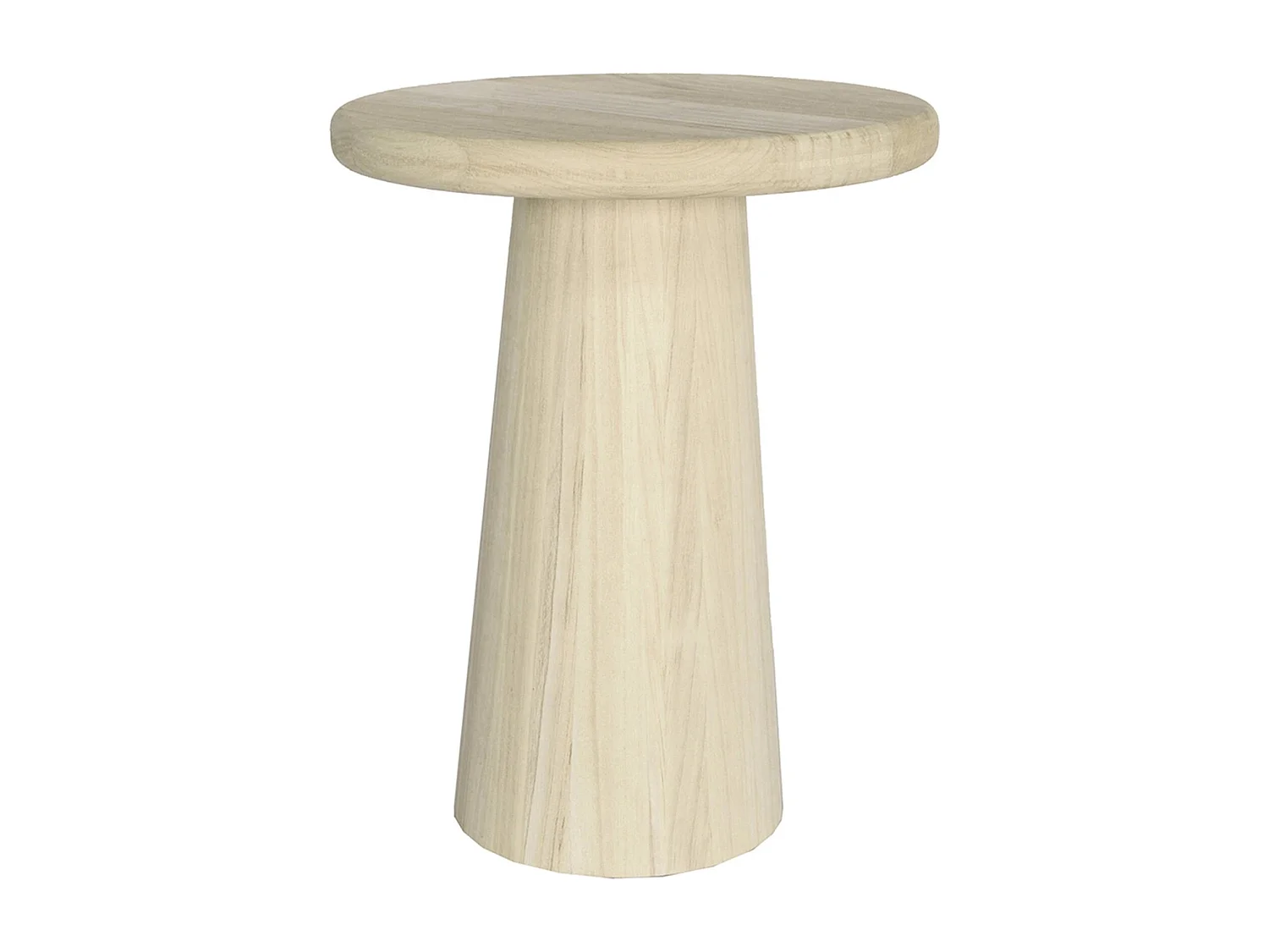 Table basse ronde en bois naturel paulownia design épuré