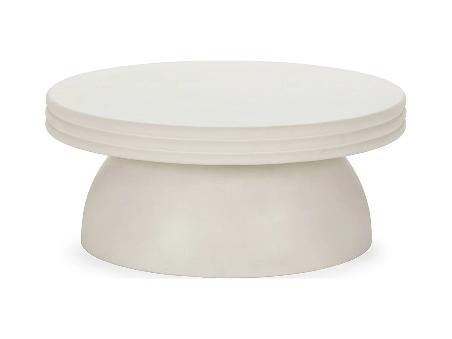 Table basse blanche effet ciment design contemporain salon