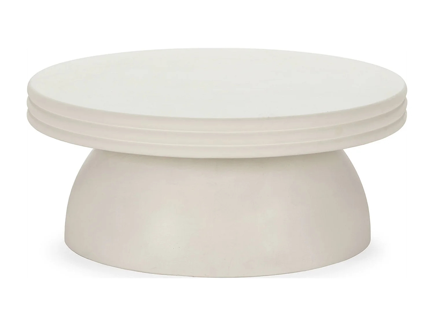 Table basse blanche effet ciment design contemporain salon