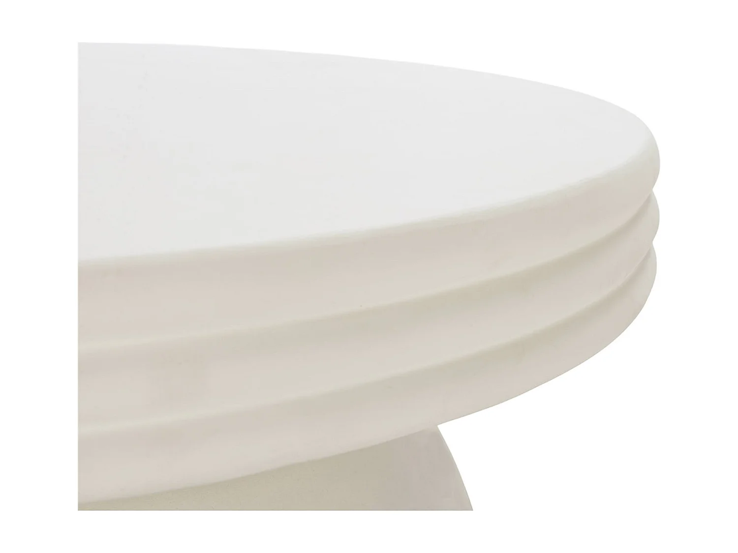 Table basse blanche effet ciment design contemporain salon