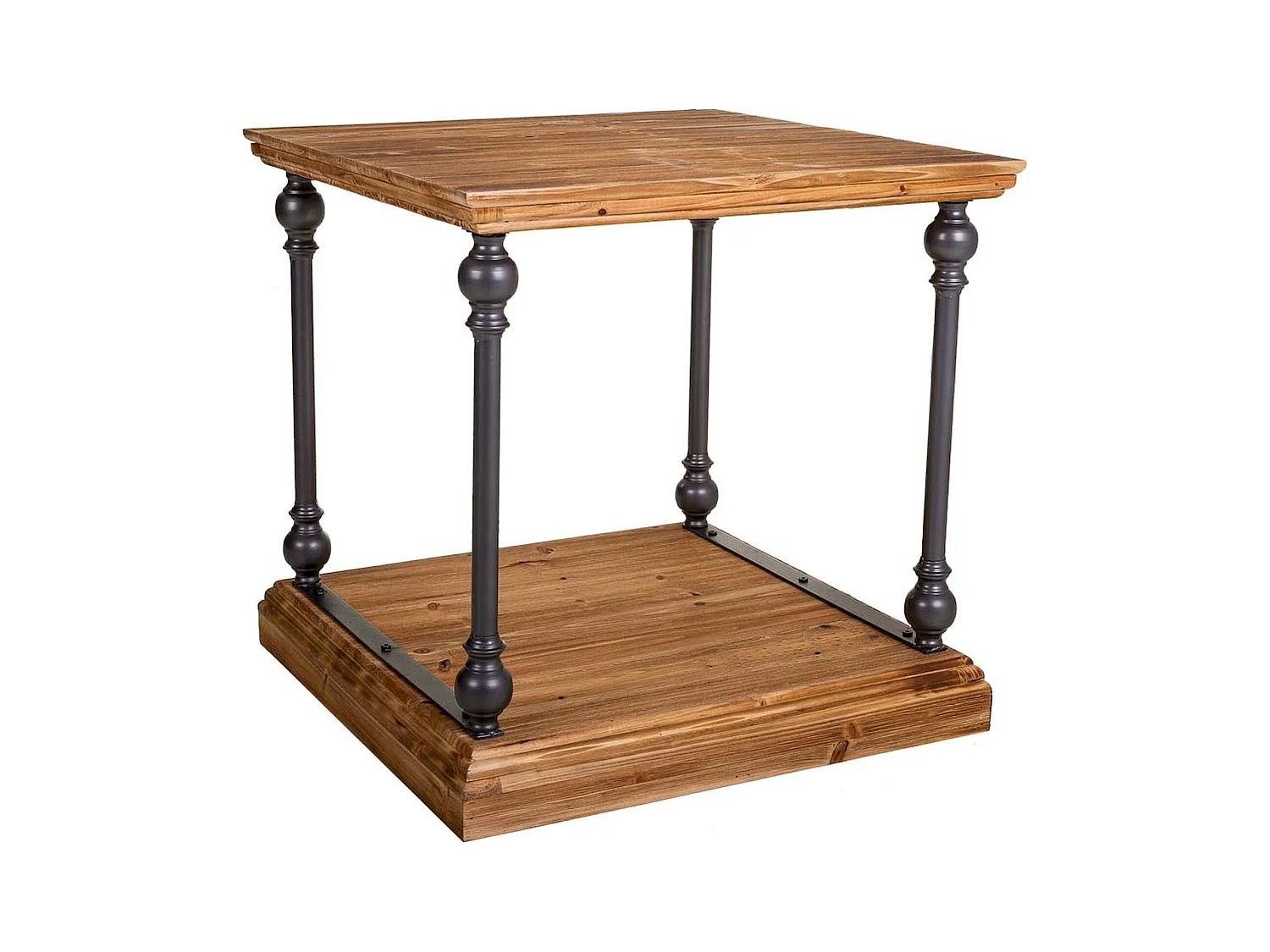 table basse rectangulaire bois et métal style industriel élégant