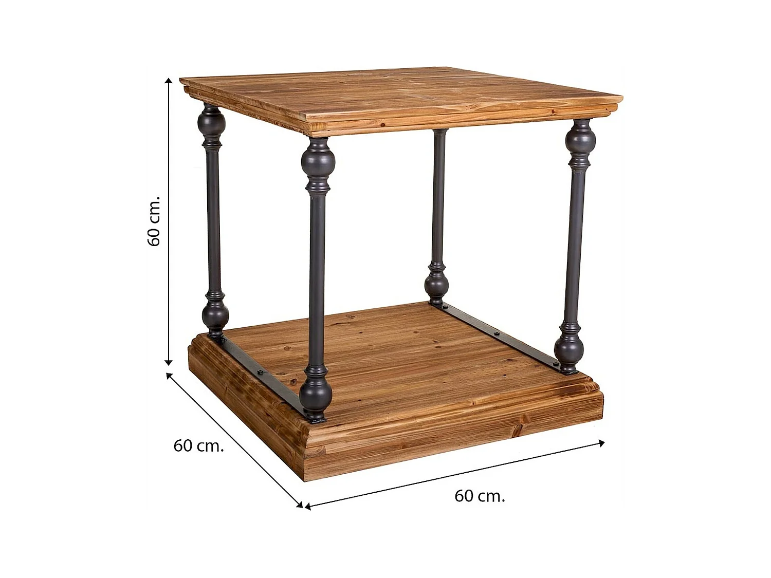 table basse rectangulaire bois et métal style industriel élégant