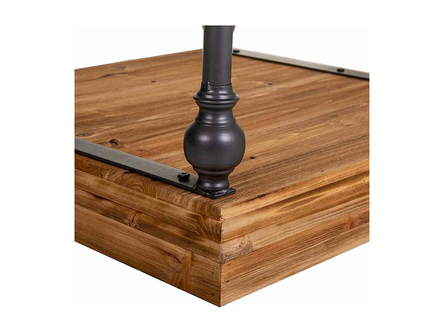 table basse rectangulaire bois et métal style industriel élégant