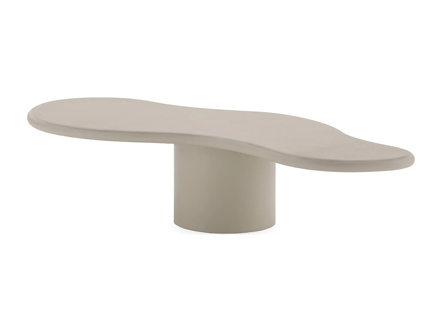 table basse design taupe effet pierre forme organique élégante