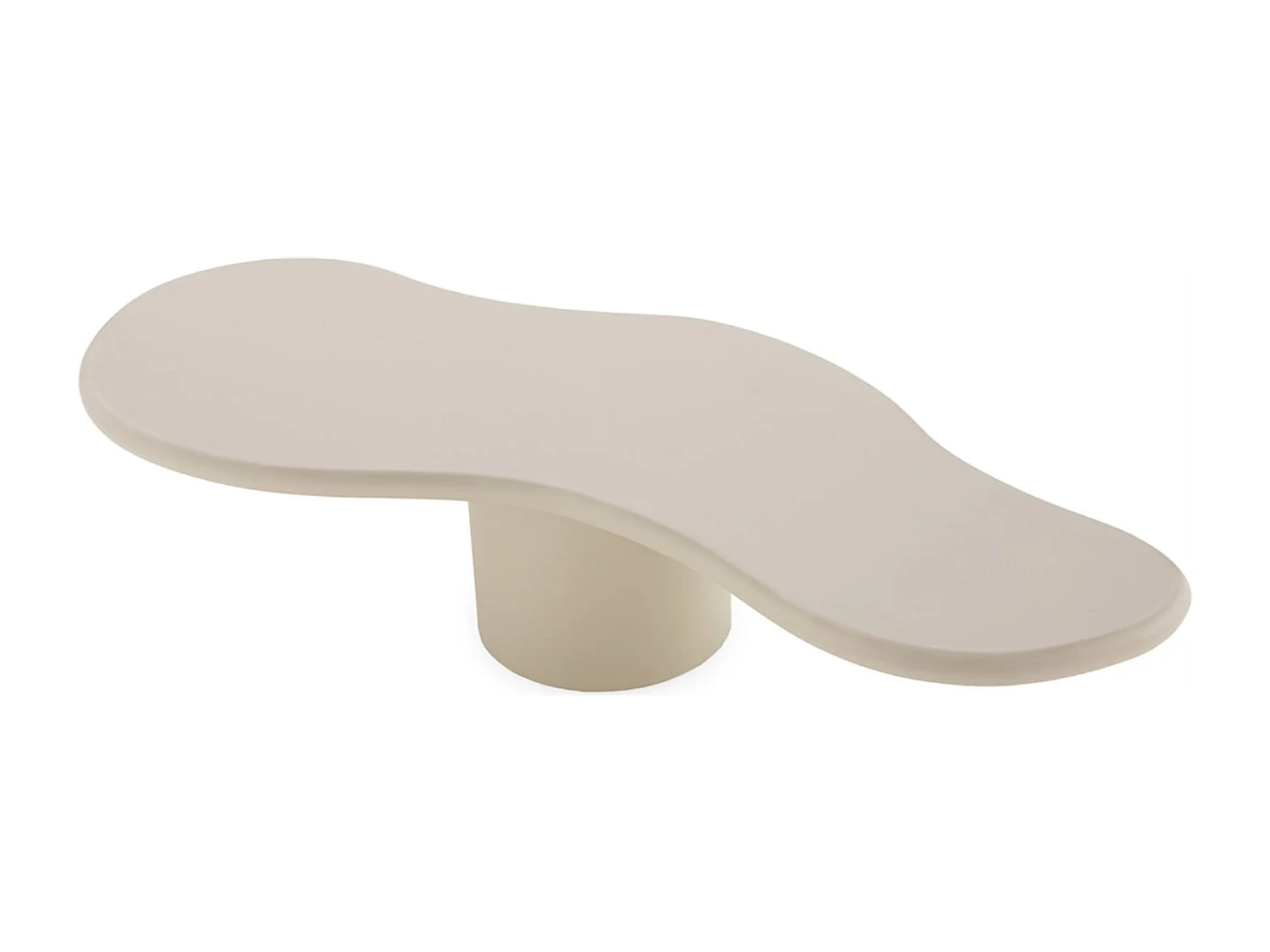 table basse design taupe effet pierre forme organique élégante