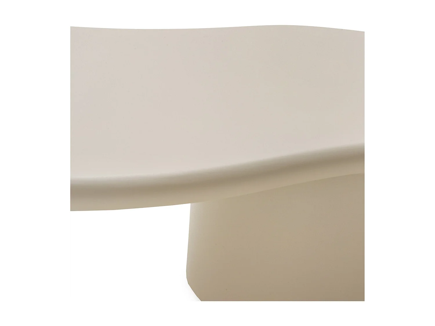 table basse design taupe effet pierre forme organique élégante