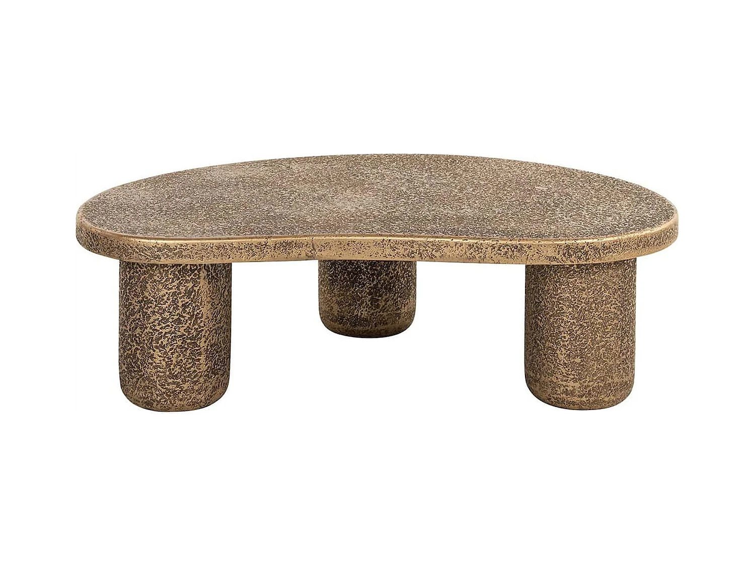 Table basse design bronze forme organique élégante