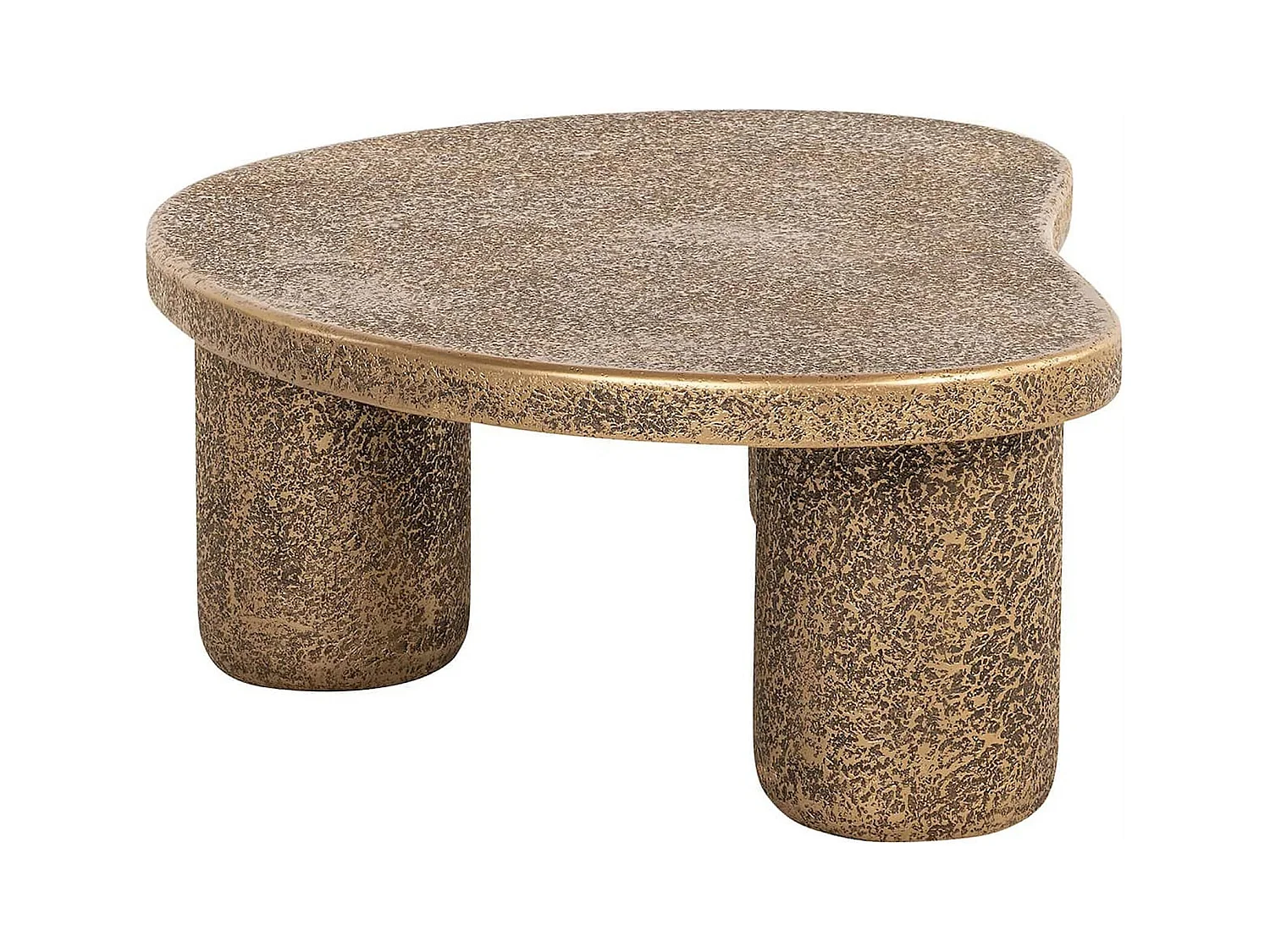 Table basse design bronze forme organique élégante