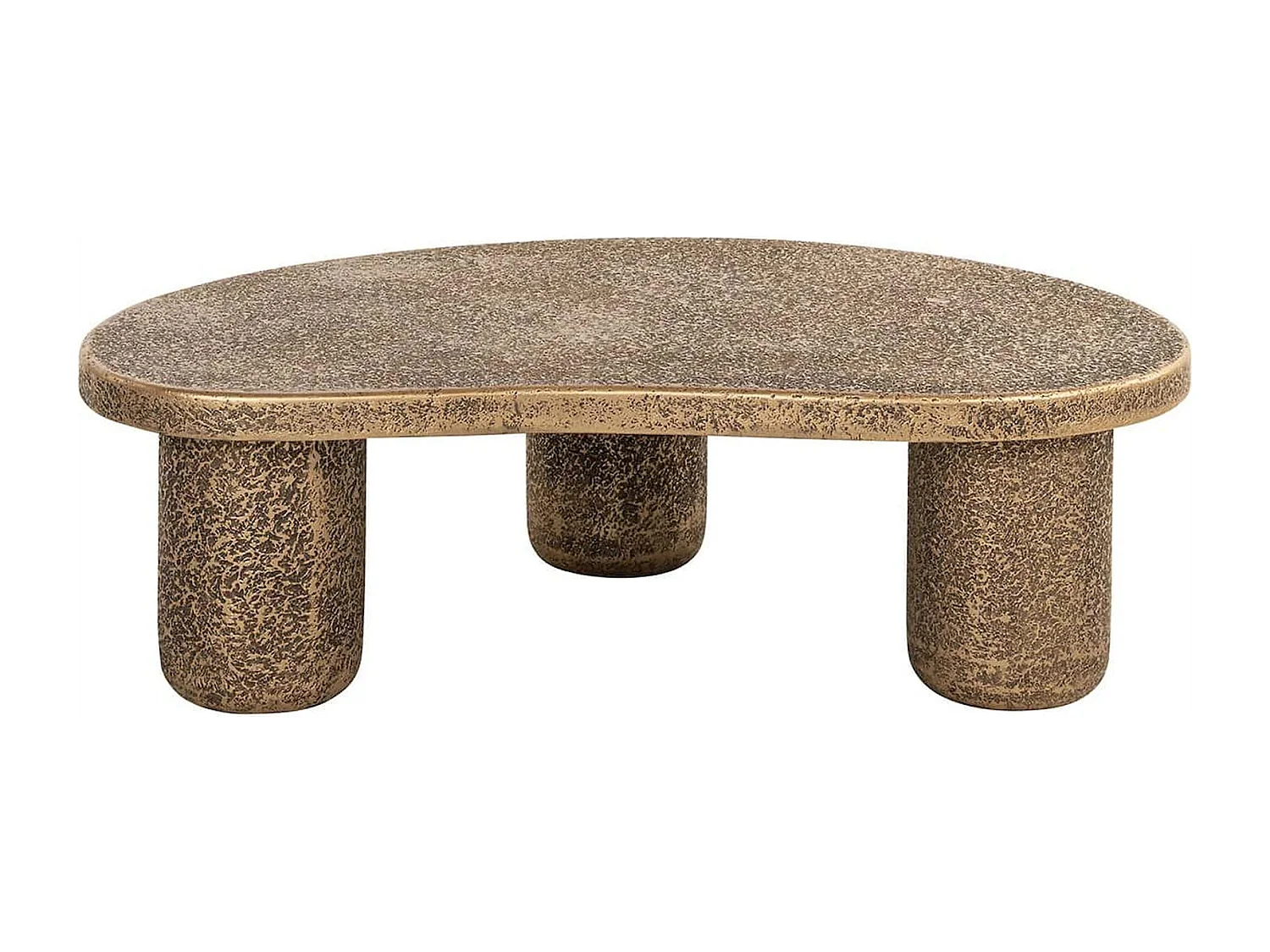 Table basse design bronze forme organique élégante