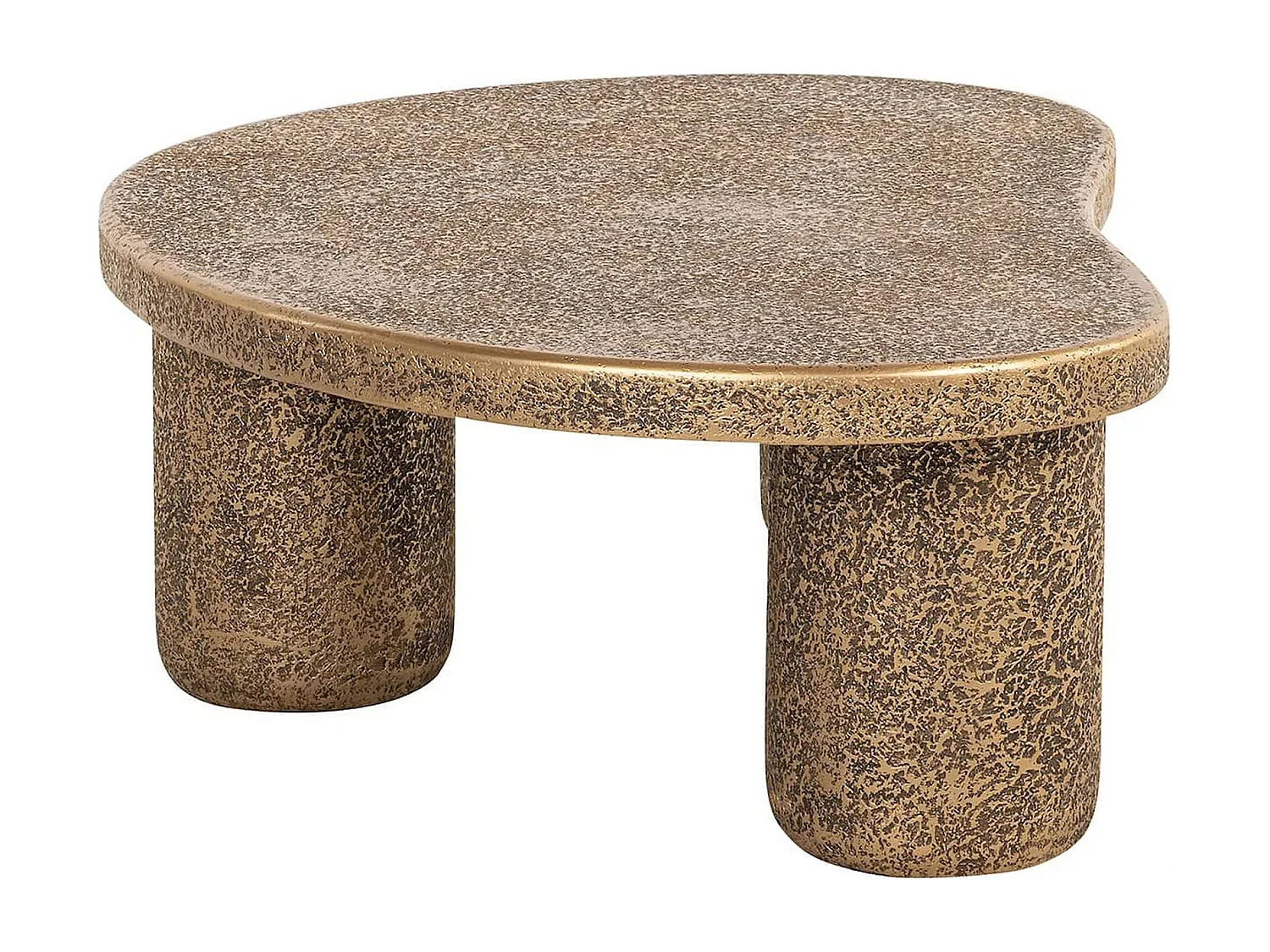 Table basse design bronze forme organique élégante