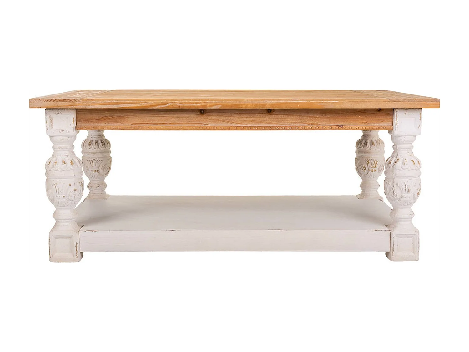 table basse romantique en bois coloré pour salon chaleureux