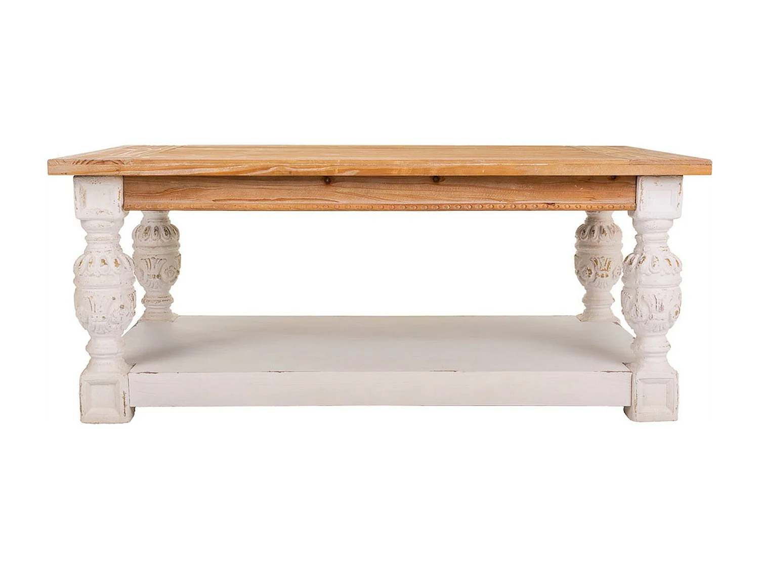 table basse romantique en bois coloré pour salon chaleureux