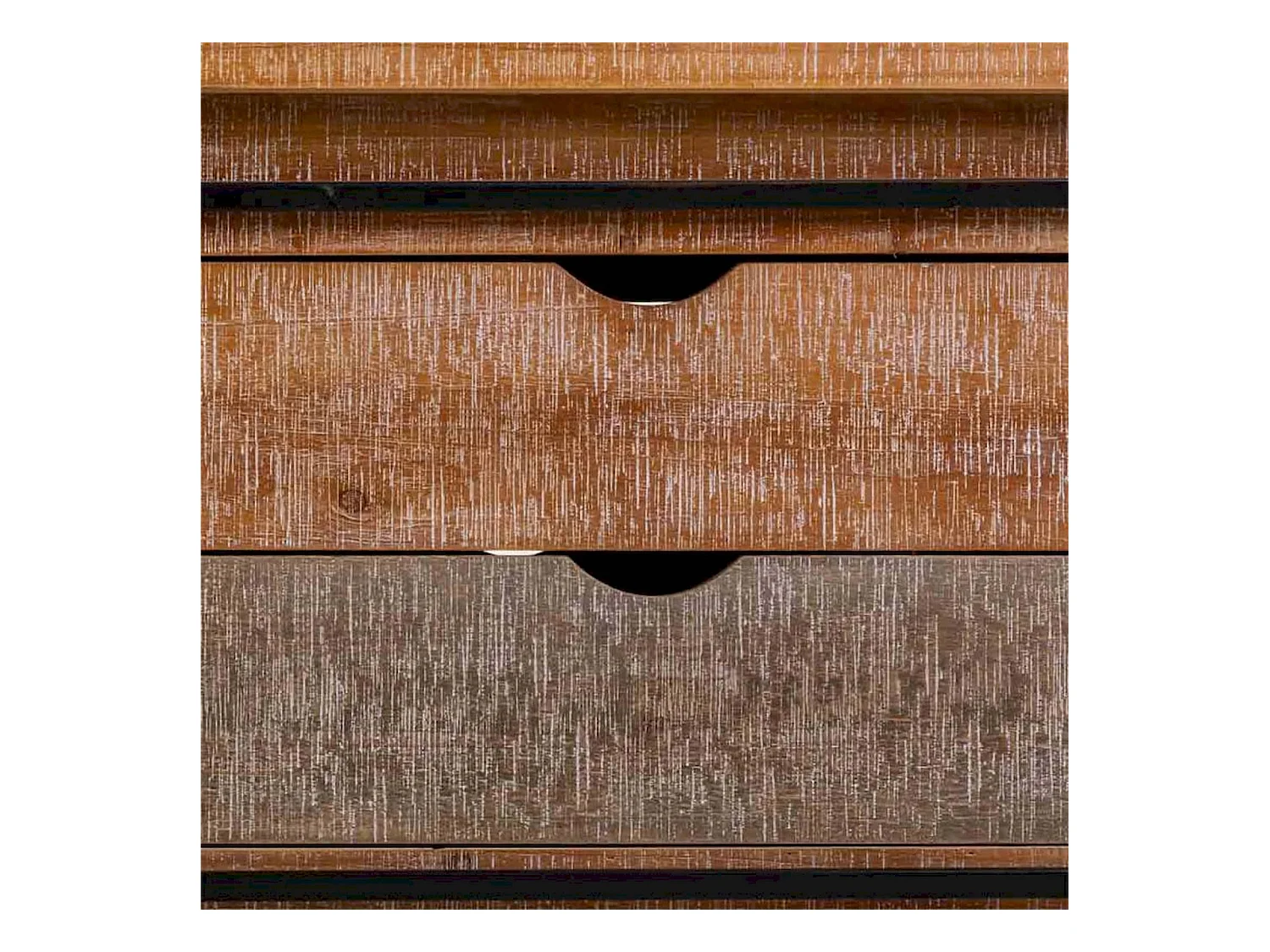 table basse bois et métal style industriel coloré avec tiroirs