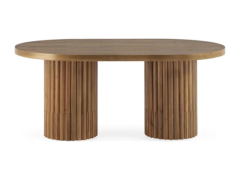 Table à café en bois de cèdre naturel style contemporain