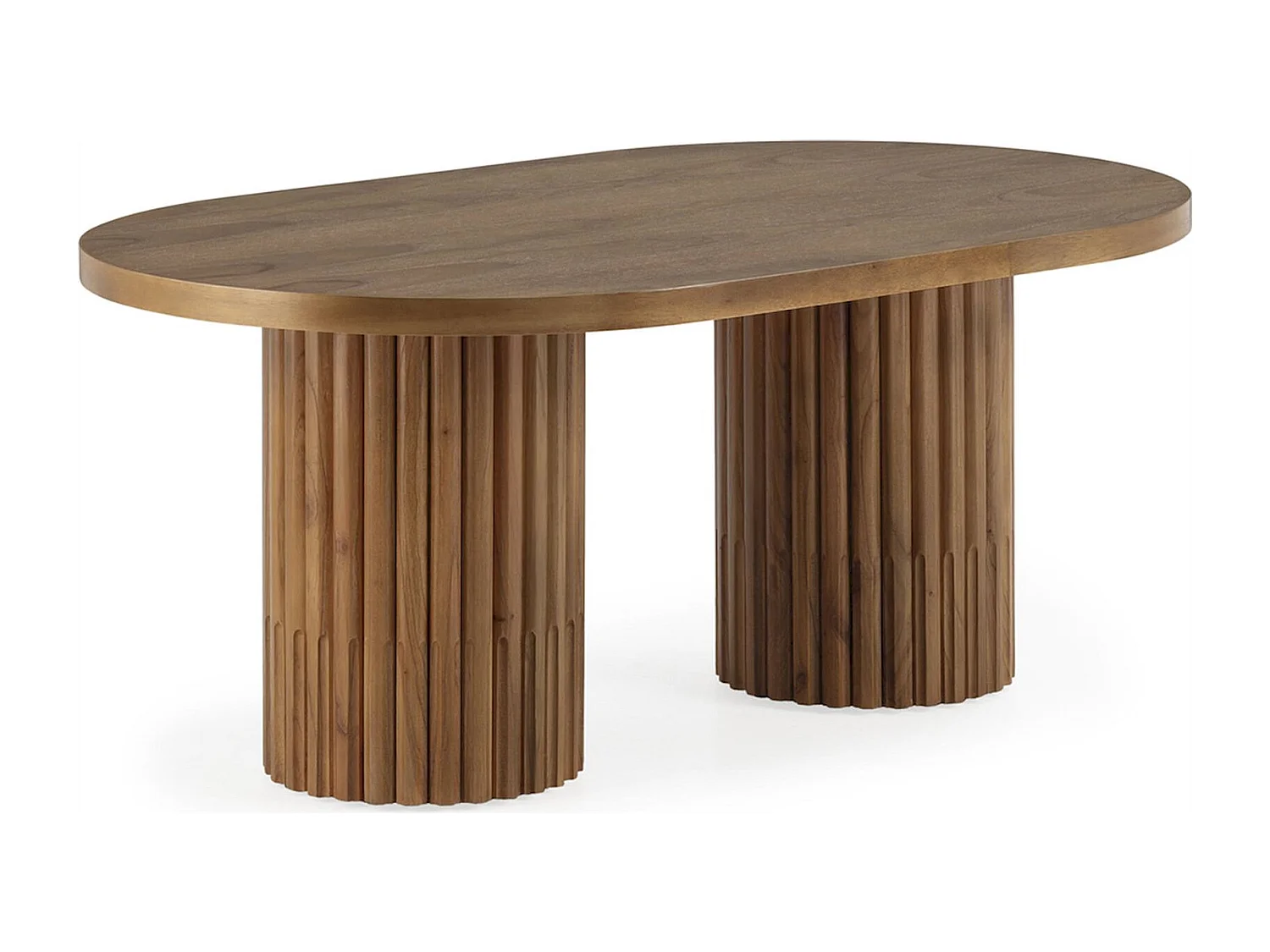 Table à café en bois de cèdre naturel style contemporain