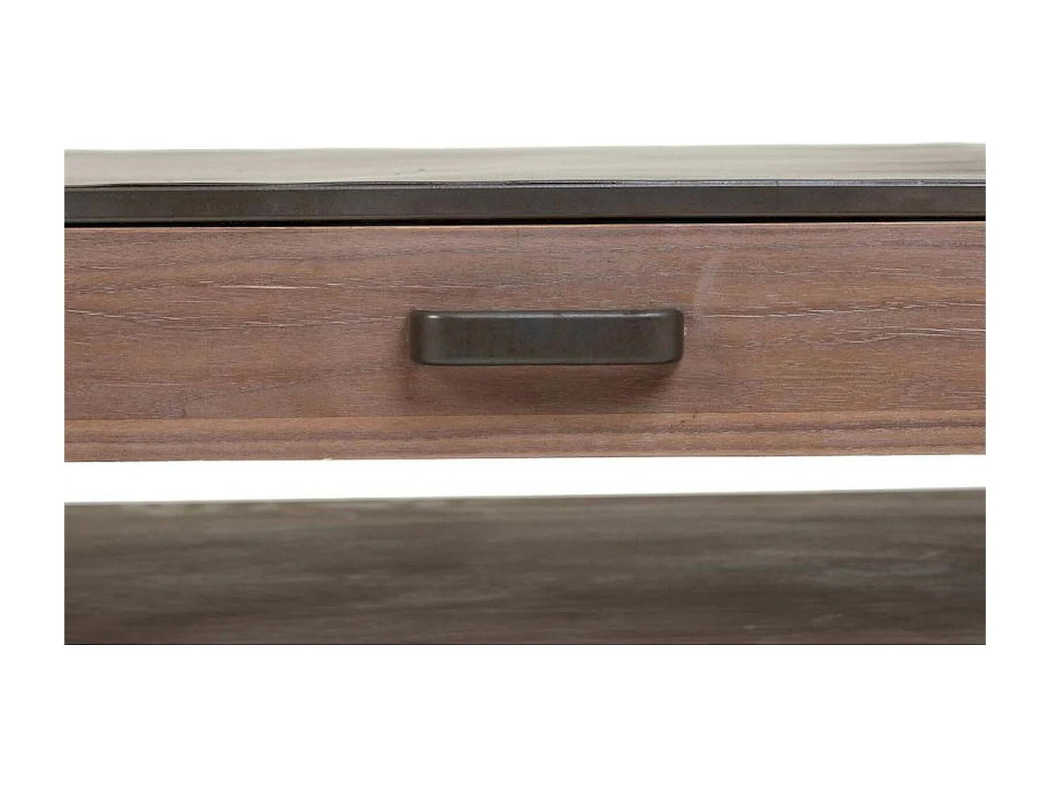 Table basse bois et métal noir style industriel élégant