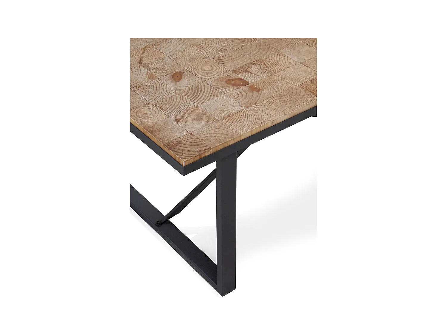 Table basse bois naturel et métal style contemporain