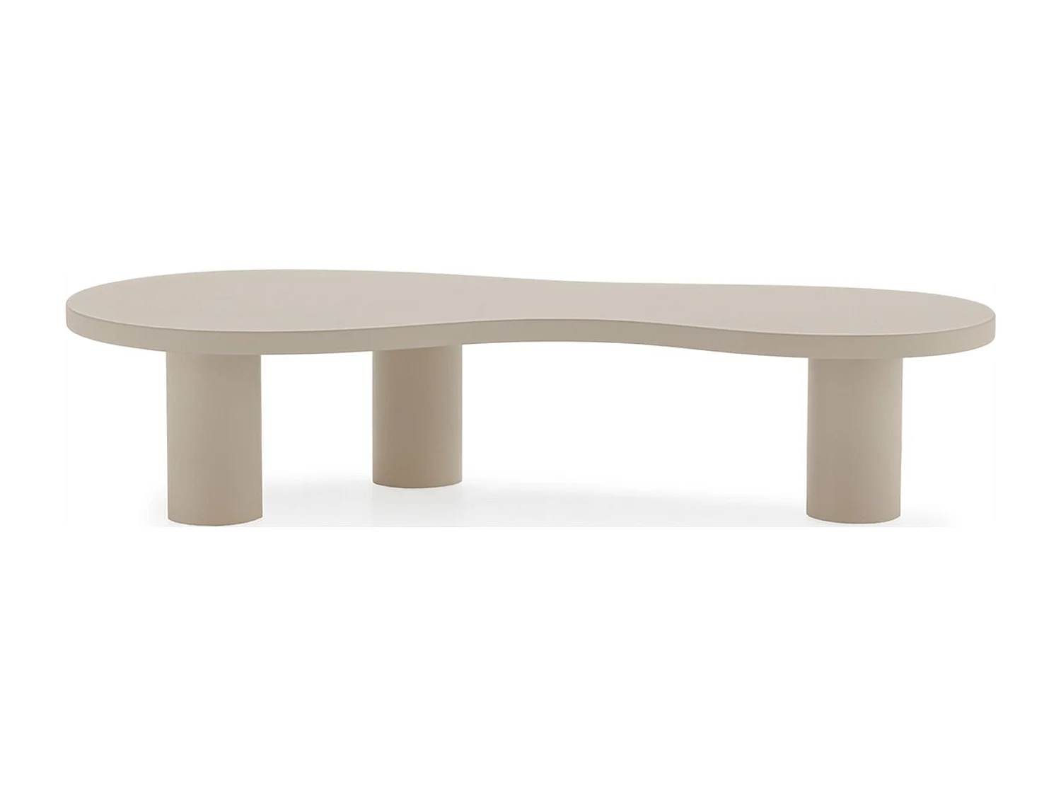 Table à café design taupe finition pierre résistante aux taches