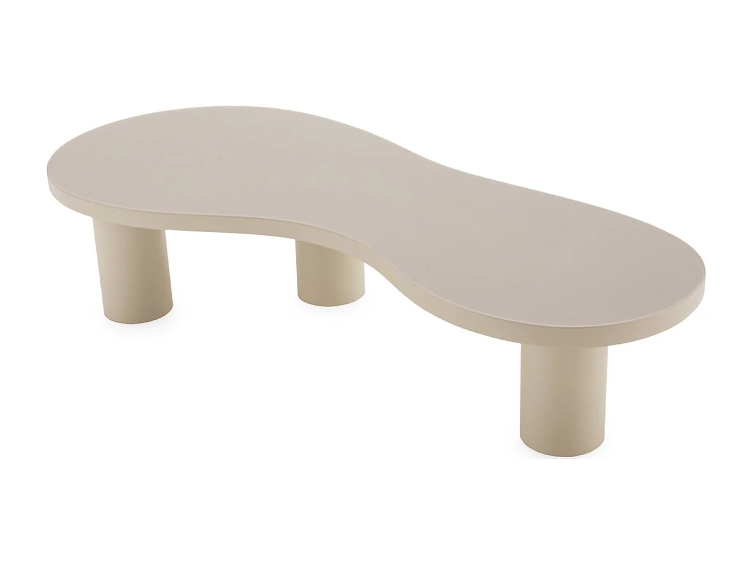 Table à café design taupe finition pierre résistante aux taches