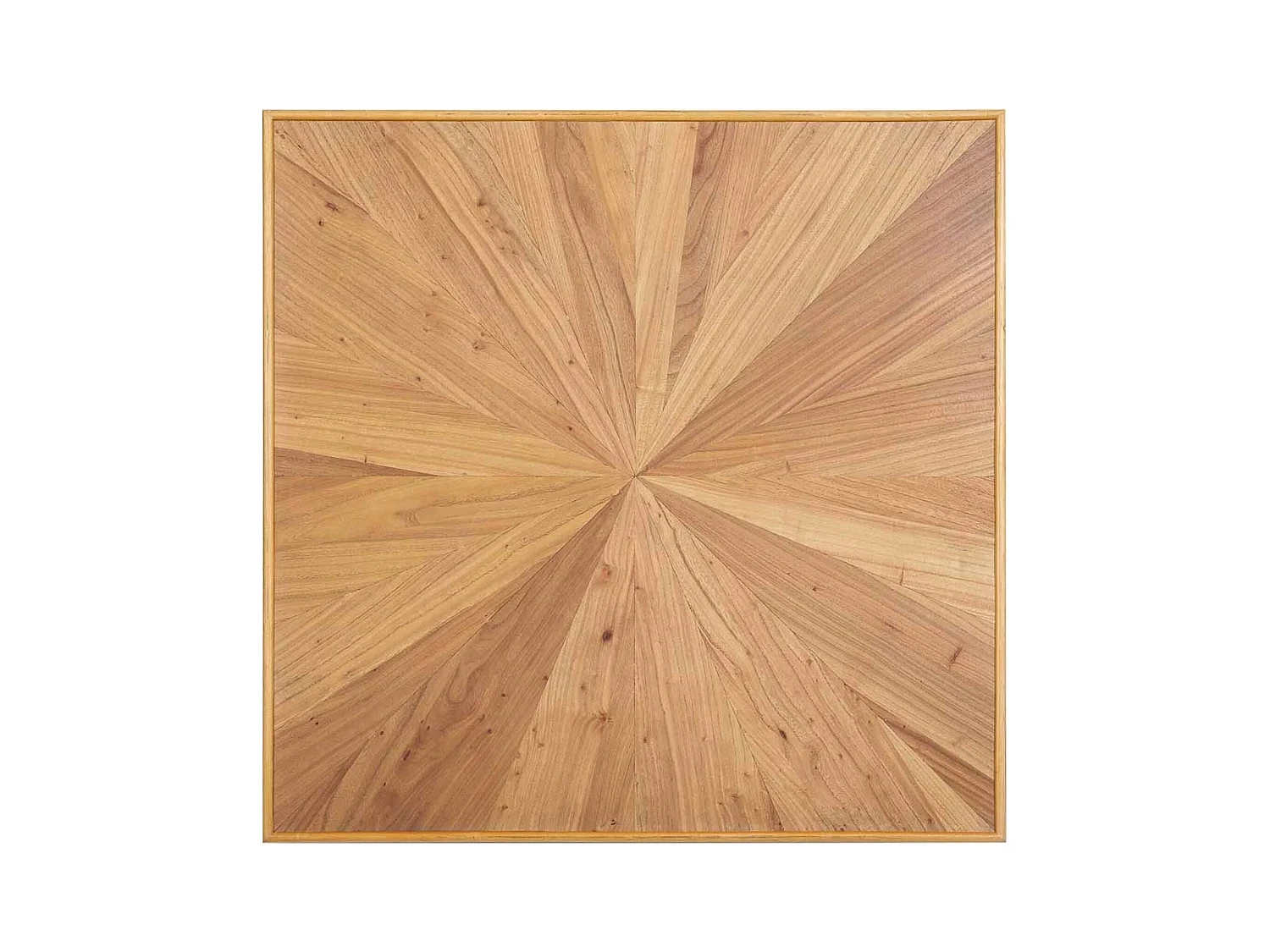 table dappoint carrée bois naturel et métal noir contemporain