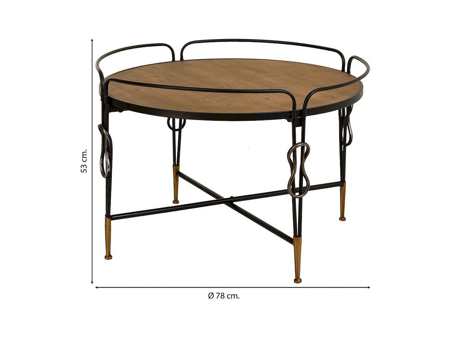 Table basse bois et métal noir design industriel élégant