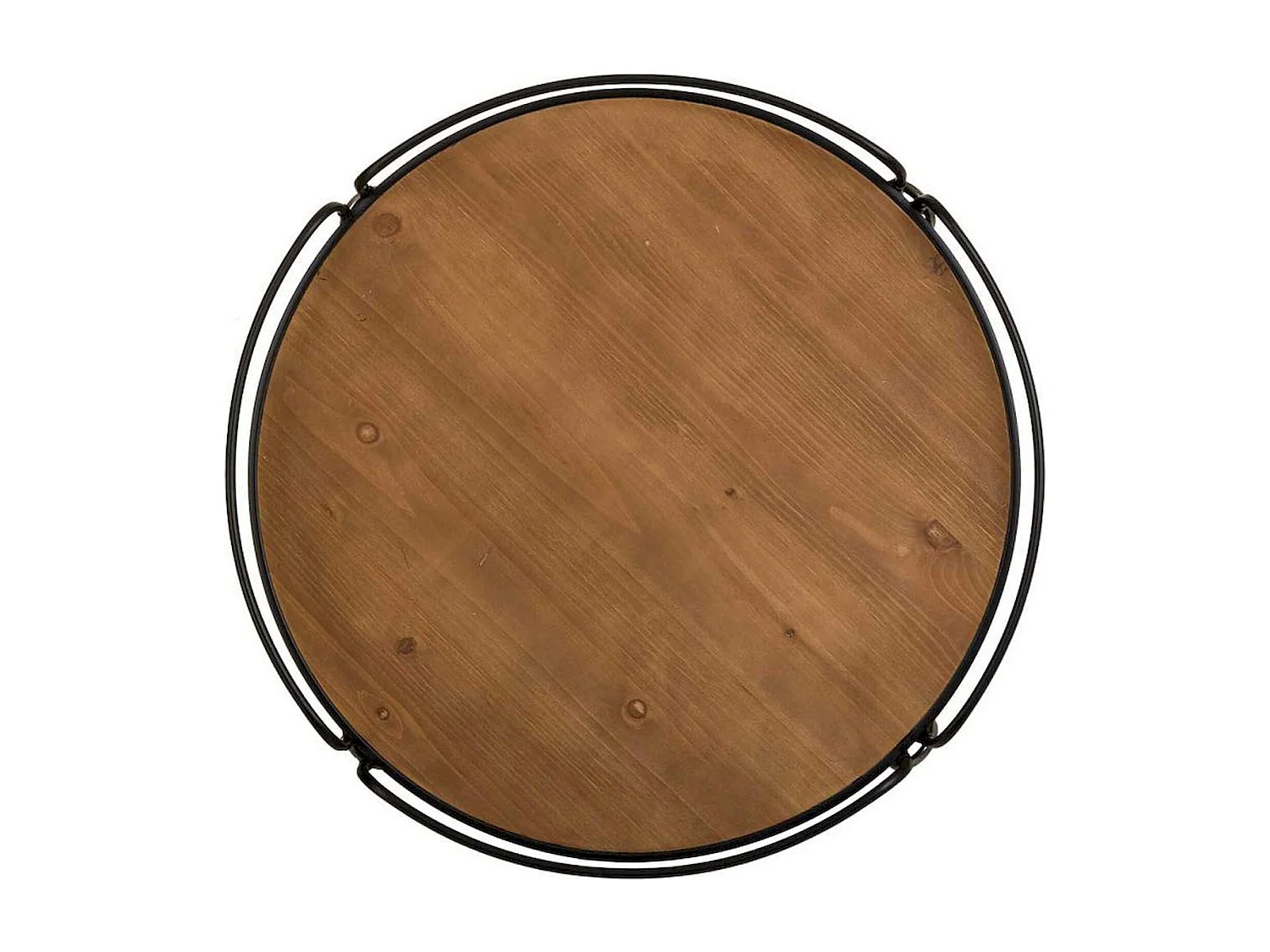 Table basse bois et métal noir design industriel élégant