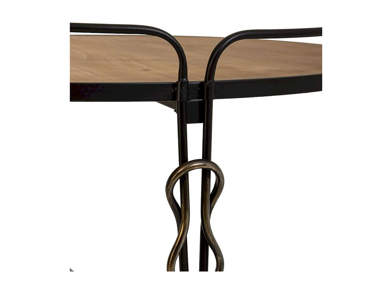 Table basse bois et métal noir design industriel élégant