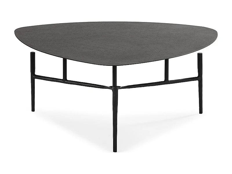 Table à café métal noir finition mate style industriel chic