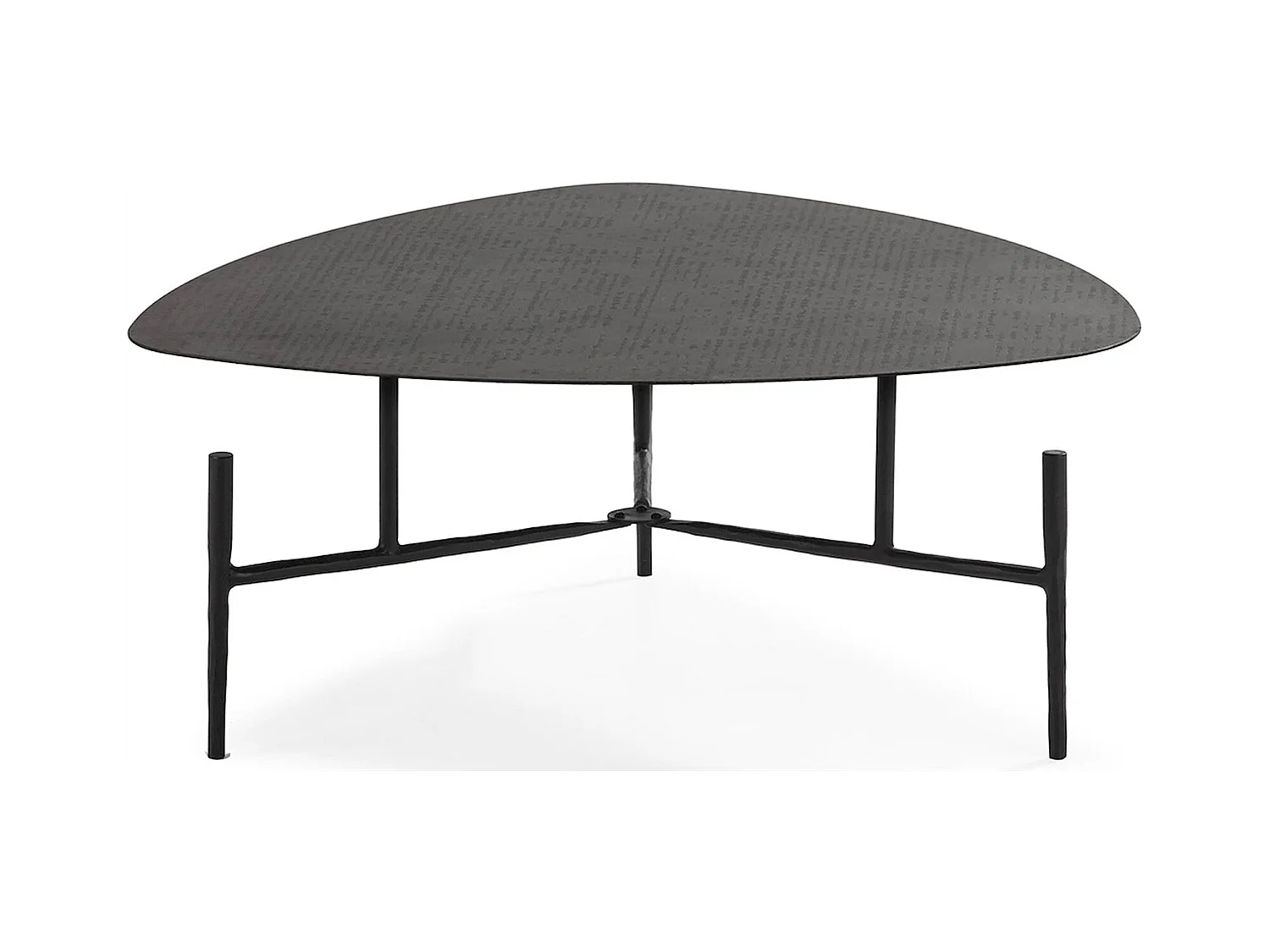 Table à café métal noir finition mate style industriel chic