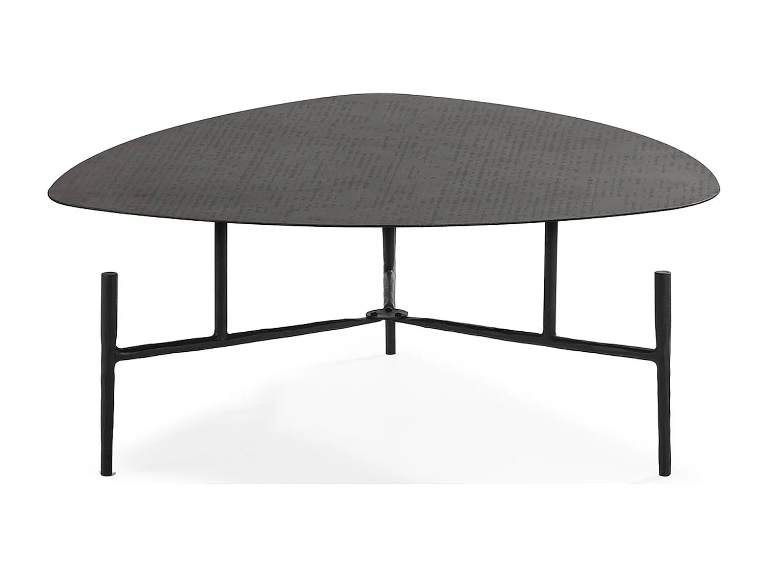 Table à café métal noir finition mate style industriel chic