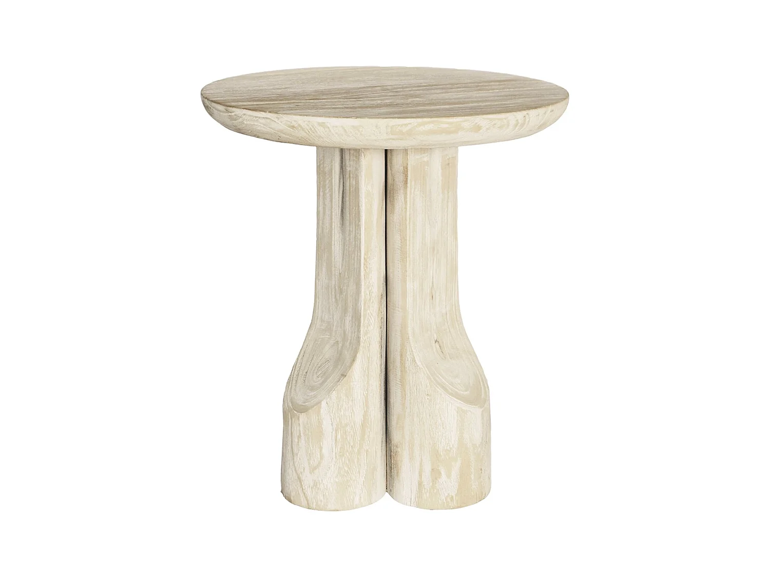 table basse ronde en bois naturel paulownia élégant