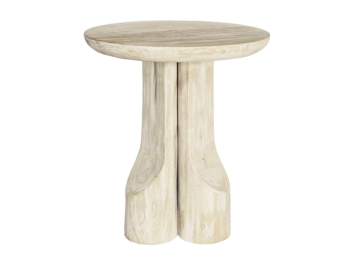 table basse ronde en bois naturel paulownia élégant