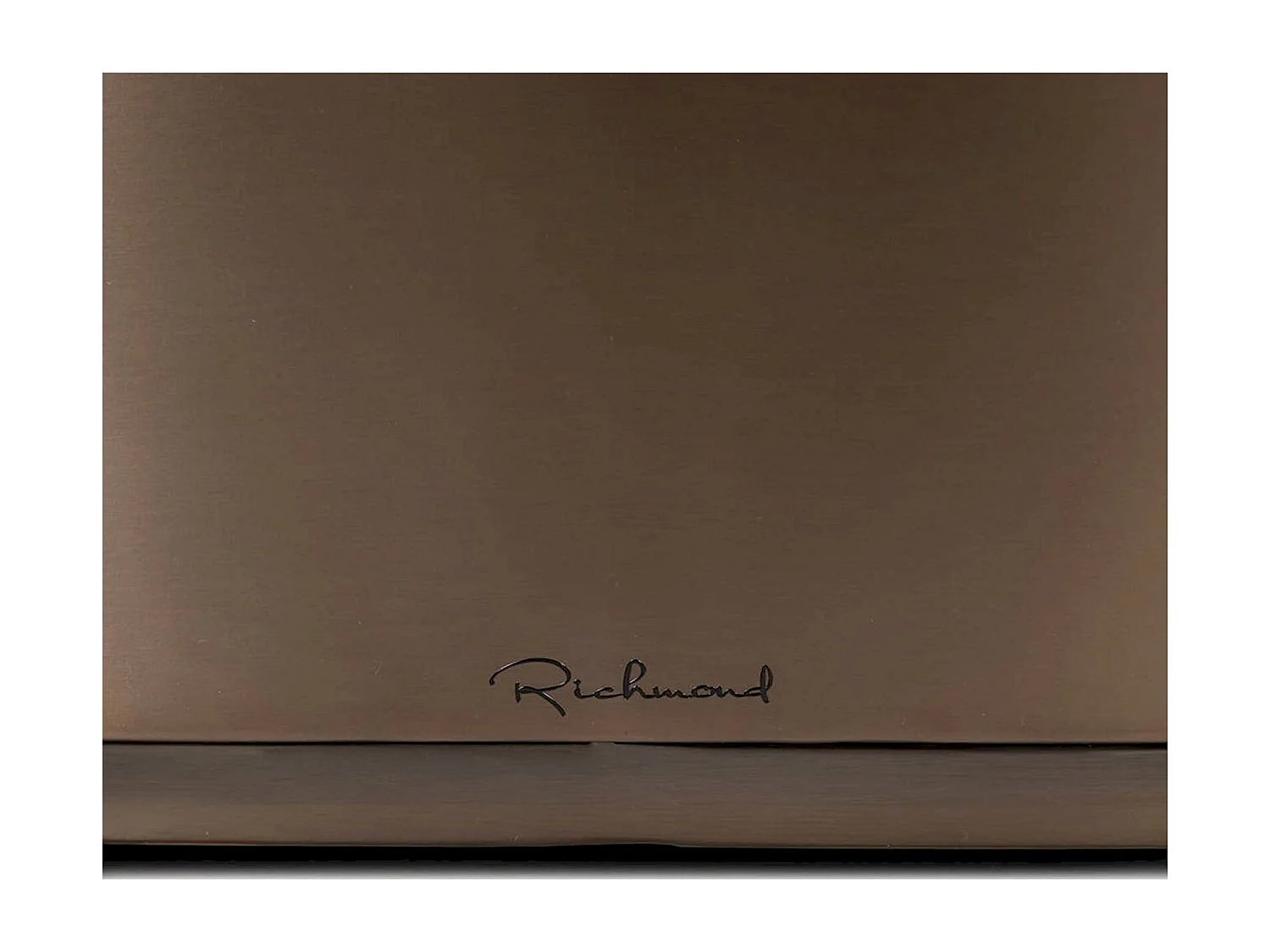 table basse ovale bronze effet marbre ambiance contemporaine