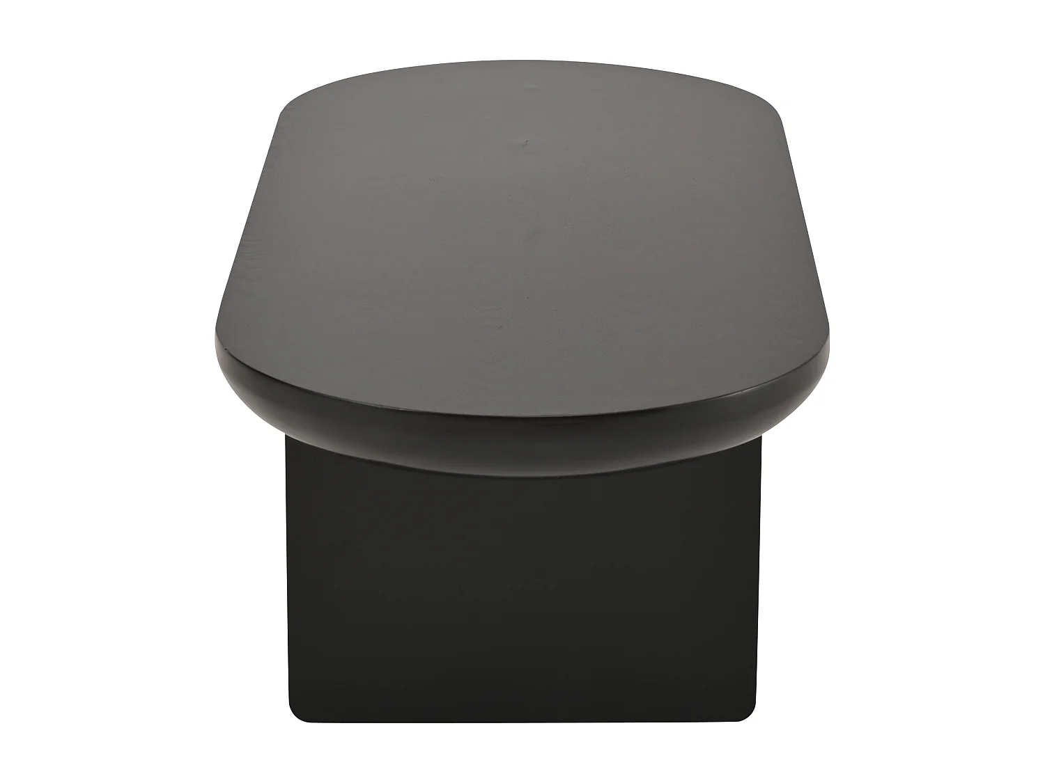 Table basse moderne 119.7x49.8x35.5 cm - Forme ovale - En MDF - Noir