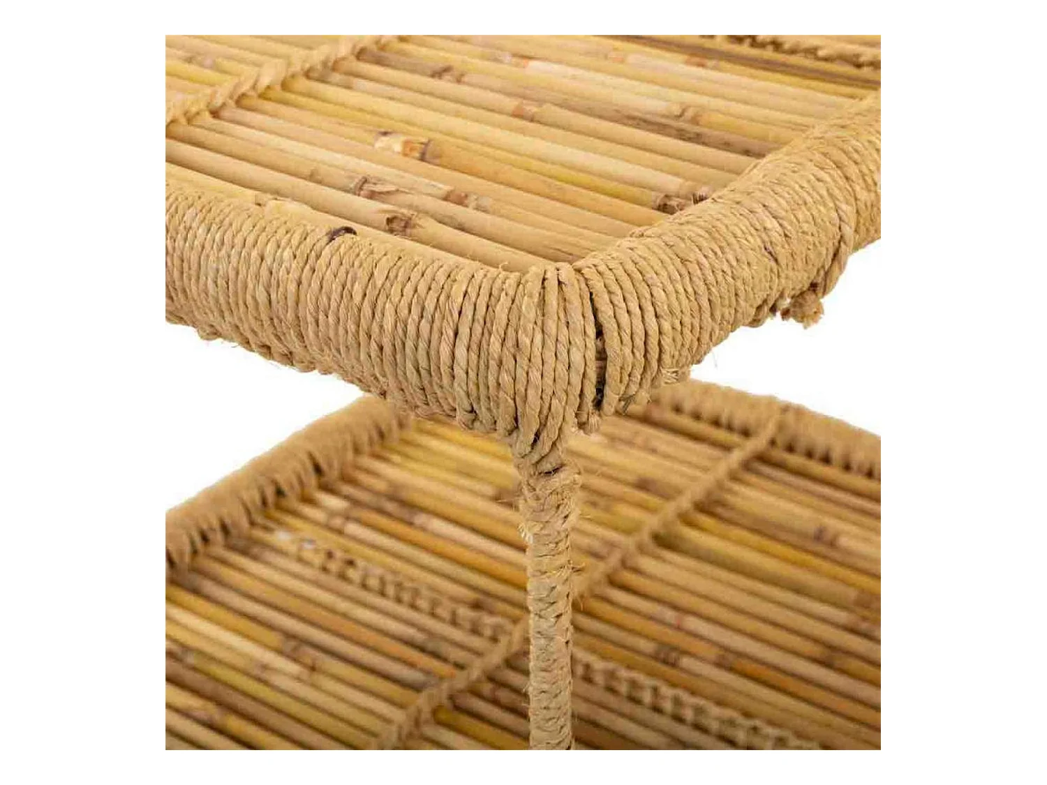 Table basse enfant en bambou naturel et corde tressée
