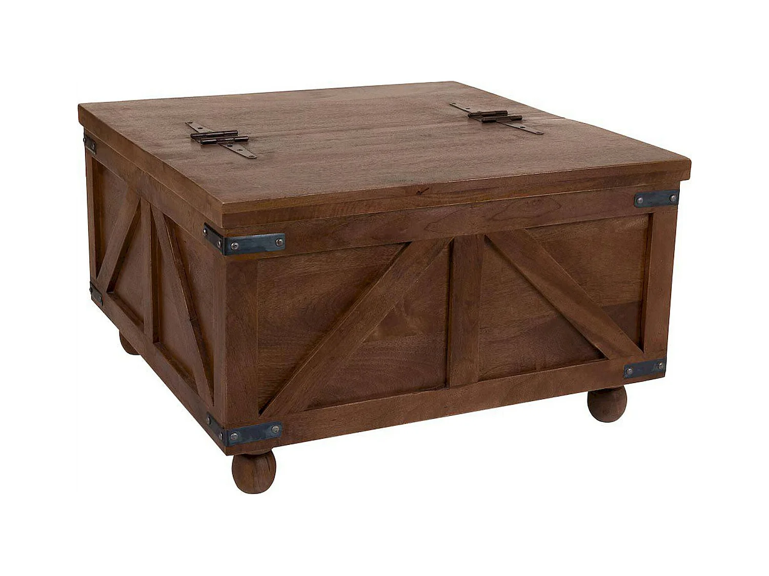 Table basse coffre bois naturel style industriel chaleureux