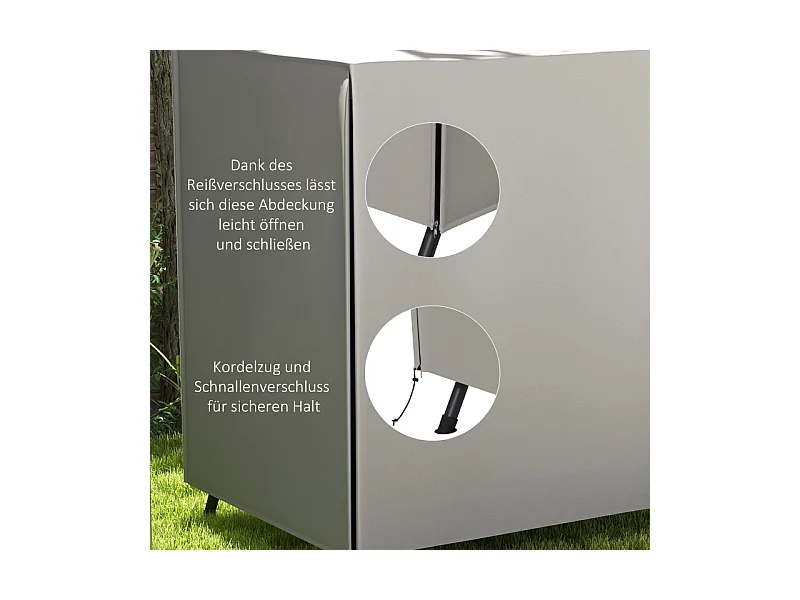 Housse de protection pour balançoire, imperméable, avec protection UV, polyester, gris (177x114x152 cm)