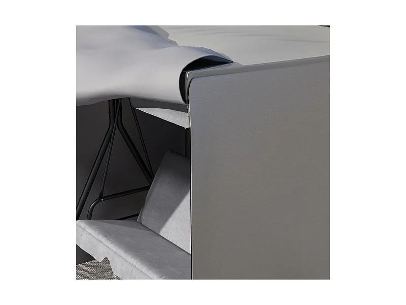 Housse de protection pour balançoire, imperméable, avec protection UV, polyester, gris (177x114x152 cm)