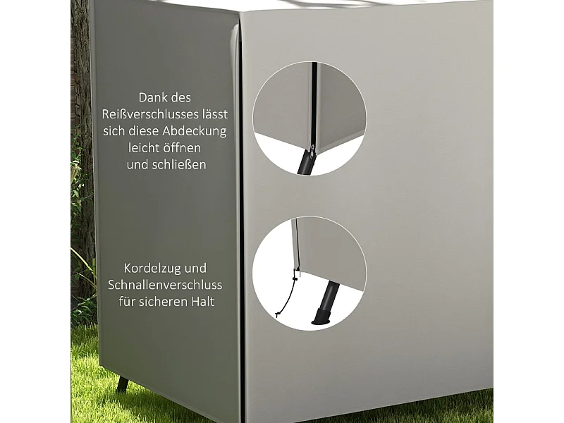 Housse de protection pour balançoire, imperméable, avec protection UV, polyester, gris (177x114x152 cm)