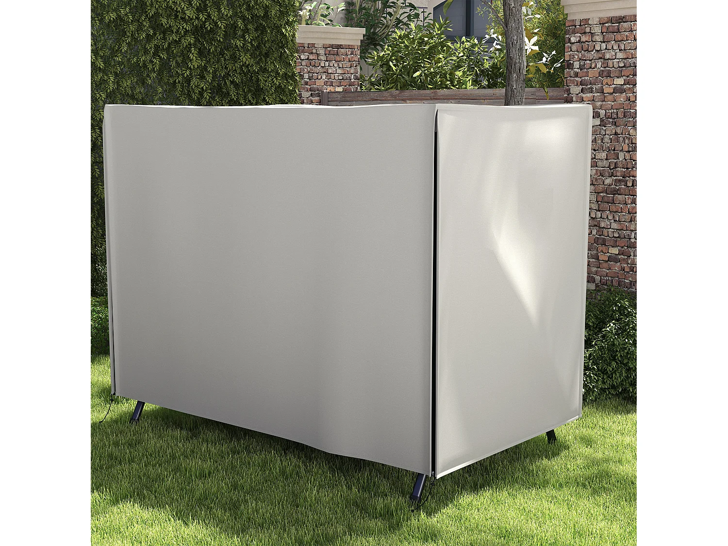 Housse de protection pour balançoire de jardin, Oxford, Gris (205x124x164 cm)