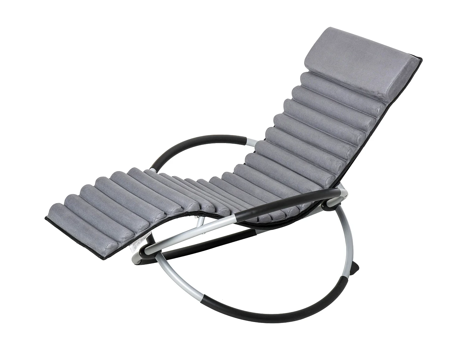 Fauteuil balançoire ergonomique 2-en-1, métal et Textilène, noir (145x74x86 cm)