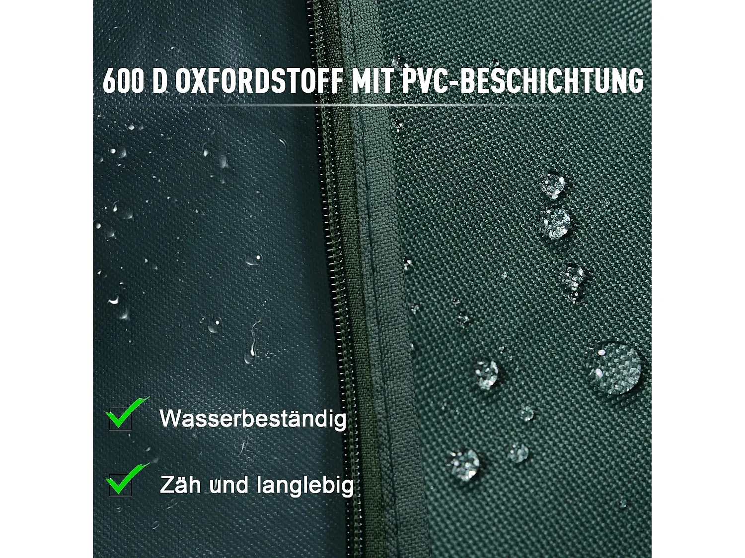 Housse de protection pour balancelle, résistante aux intempéries, en polyester, vert (177x114x152 cm)