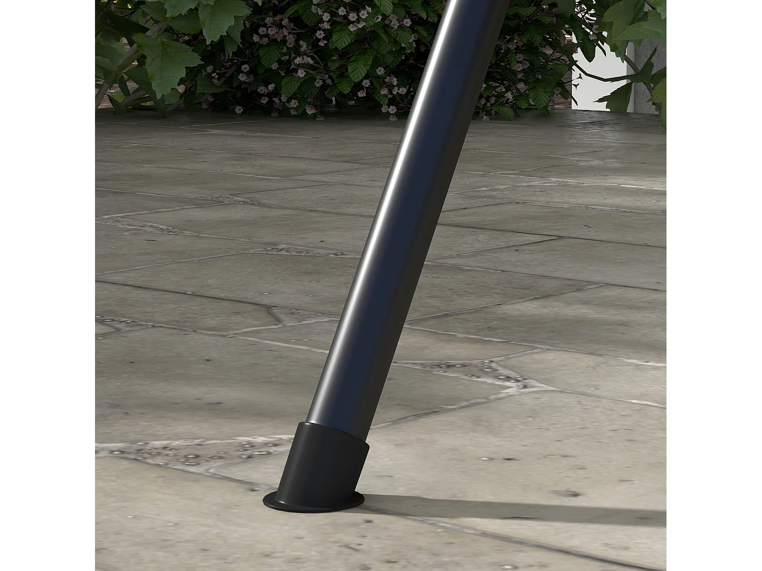 3-zits tuinschommel met kussen, metalen frame en verstelbaar dak, grijs (172x110x153 cm)