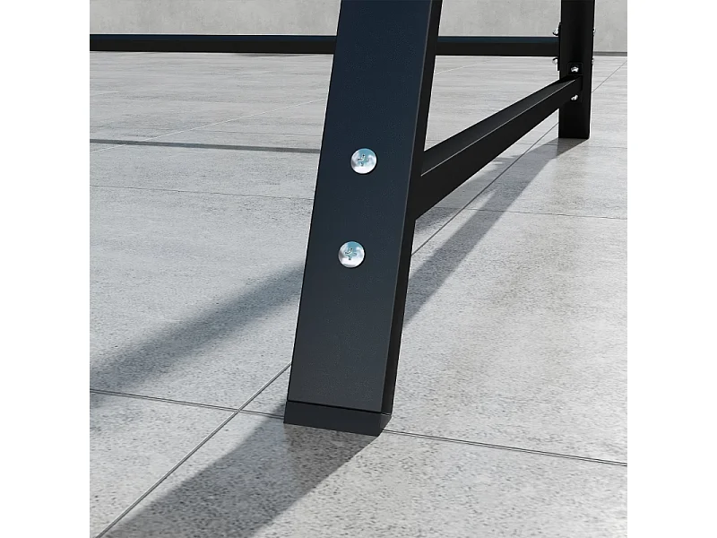 Banc balancelle 2 places avec toit réglable, chaise longue de jardin, métal, polyester, noir (142x112x162 cm)