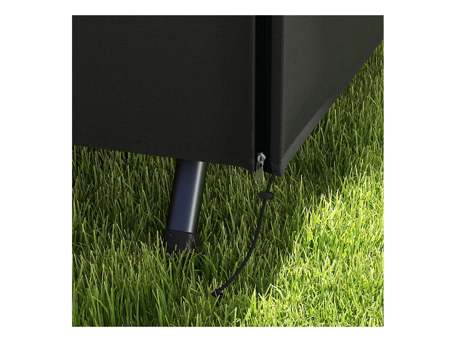 Housse de protection pour balancelle 3 places, imperméable, tissu Oxford 600D, noire (205x124x164cm)