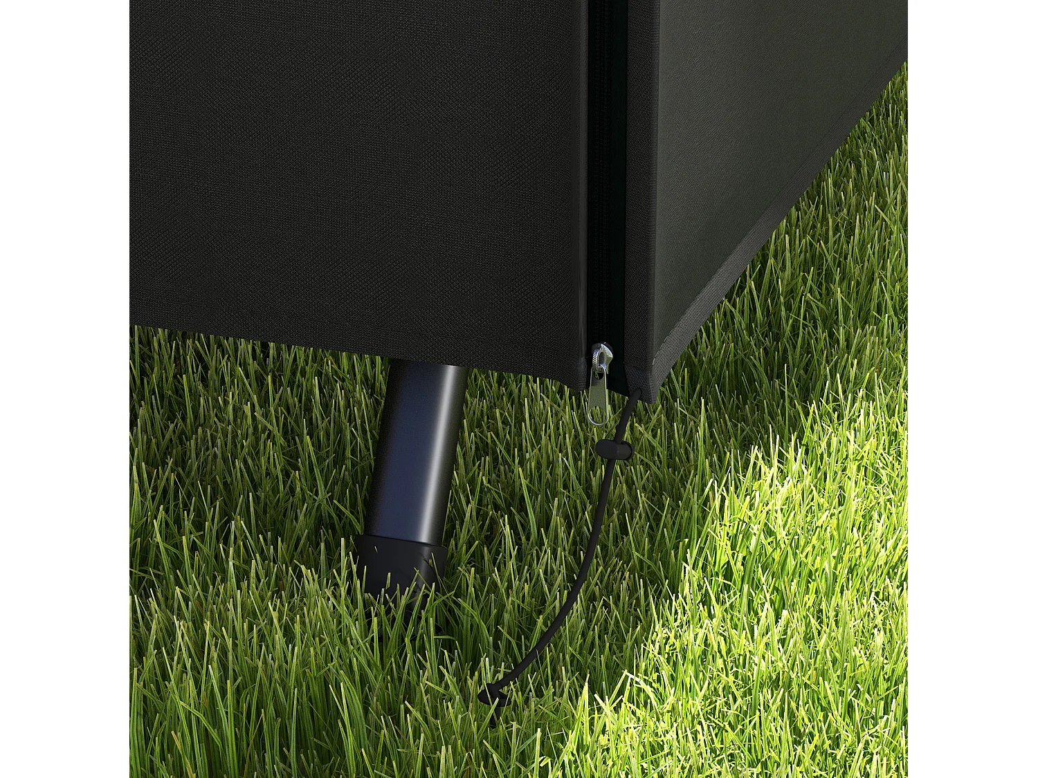 Housse de protection pour balancelle 3 places, imperméable, tissu Oxford 600D, noire (205x124x164cm)