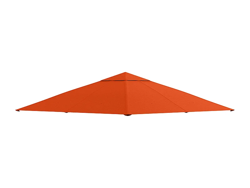 Toit de remplacement pour pavillon, protection solaire en polyester, orange (298x295 cm)